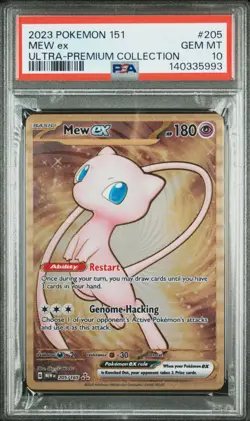 Pokemon Mew ex Full Art 151 UPC Gold Metal Promo Card 205/165 - PSA 10 - Image 1
