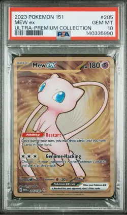 Pokemon Mew ex Full Art 151 UPC Gold Metal Promo Card 205/165 - PSA 10 - Image 1