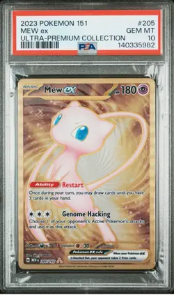 Pokemon Mew ex Full Art 151 UPC Gold Metal Promo Card 205/165 - PSA 10 - Image 1