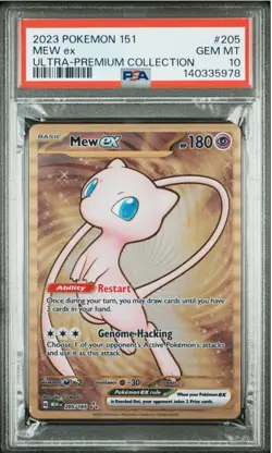 Pokemon Mew ex Full Art 151 UPC Gold Metal Promo Card 205/165 - PSA 10 - Image 1