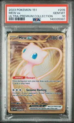 Pokemon Mew ex Full Art 151 UPC Gold Metal Promo Card 205/165 - PSA 10 - Image 1