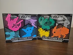 2 SEALED Pokemon Evolving Skies SET TCG BOTH ARTWORKS ETB Elite Trainer Box NEW - Image 1