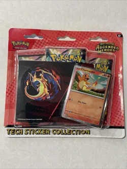 Pokemon Ascended Heroes Tech Sticker Collection Charmander New Sealed Rare 🔥🔥 - Image 1