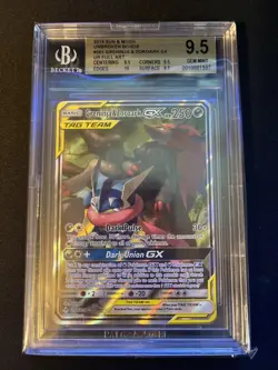 Pokemon Unbroken Bonds Greninja & Zoroark GX Alternate Full Art #201/214 Bgs 9.5 - Image 1