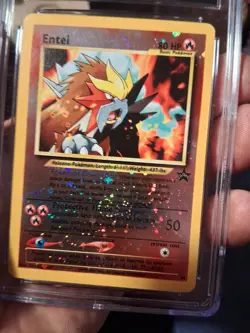 ✨2001 Pokemon Black Star Entei Promo CGC 9.5 / PSA 10 #34 With Nice Swirl - Image 2