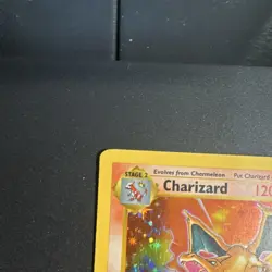 Pokemon TCG Charizard Base Set Shadowless Holo Rare 004/102 120 HP 1999 - Image 2