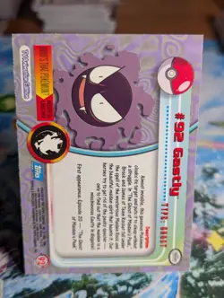 2000 Topps Pokemon Series 2 Rainbow Gastly LP Edge Wear 🌈 - Image 2
