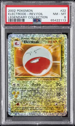 2002 POKEMON LEGEND COLL #22 ELECTRODE-REVERSE FOIL PSA 8 - Image 1