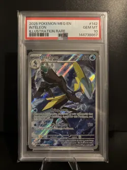 PSA 10 💎 GEMT MINT Pokemon Mega Evolution Inteleon Illustration Rare #142/132 - Image 1