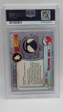 2000 Topps Pokemon TV Animation Series 2 #92 Gastly Foil Blue Logo PSA 7 NM! - Image 2
