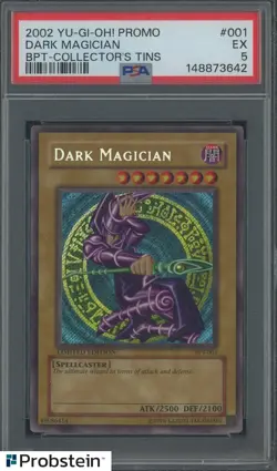 2002 Yu-Gi-Oh! Promo BPT #001 Dark Magician BPT Collector Tins PSA 5 EX - Image 1