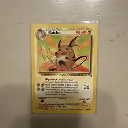 Pokemon 1999 TCG Cards Raichu 29/62 Fossil Rare LP - Image 1