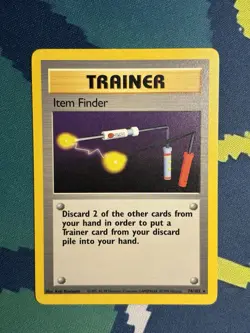 Pokemon Card TCG WOTC Base Set Item Finder 74/102 Non Holo Rare Unlimited LP - Image 2