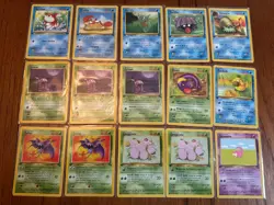 Bulk Vintage Pokemon Cards 250 cards 41 1st editions 3 holos 1 shadowless - Image 5