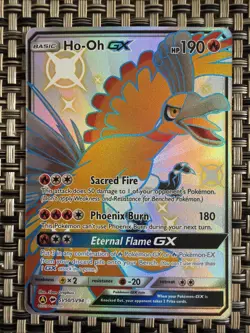 Pokemon TCG Ho-Oh GX SV50/SV94 Hidden Fates Shiny Holo Rare Card - Image 1