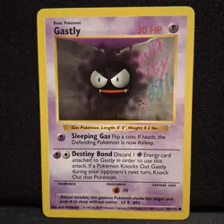1999 Gastly Pokemon Base Set Shadowless 50/102 Vintage Original 1st Year Card 50 - Image 1