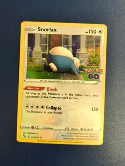 Snorlax 055/078 Cosmos Holo Rare Promo Pokemon GO Stamped Pokemon Card Mint - Image 1