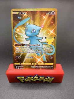 Pokemon TCG Mew Holo Secret Rare Card Celebrations 025/025 Near Mint Condition - Image 1