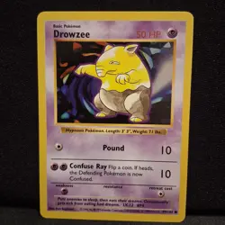 1999 Drowzee Pokemon Base Set Shadowless 49/102 Vintage Original 1st Year Card - Image 1