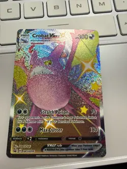 Pokemon Card Crobat VMAX SWSH099 Black Star Promo Full Art Holo TCG Near Mint - Image 1