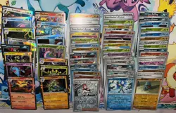 Pokemon Destined Rivals Bulk Card lot! 15 Reverse Holo, & 44 holo! No Duplicates - Image 1