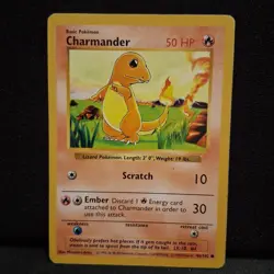 1999 Charmander Pokemon Base Set Shadowless 46/102 Vintage Original 1st Yr Card - Image 1