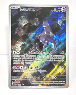 Pokemon Mewtwo SV: Scarlet & Violet Promo Holo Card 052 Full Art English - Image 1