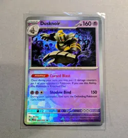 Pokemon Dusknoir Prismatic Evolutions Holo Card 037/131 Master Ball Pattern - Image 1