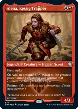 Light Play, English MTG Foil Alena, Kessig Trapper - Foil Etched Commander Legen - Image 1