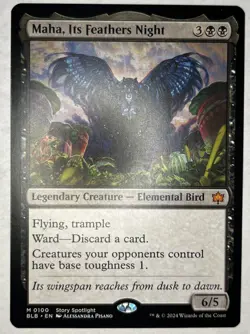 1x Maha, Its Feathers Night NM Regular 0100 BLB Bloomburrow MTG Magic The Gather - Image 1