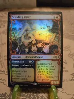 MTG Scalding Viper Wilds of Eldraine Showcase Foil Rare NM - Image 1