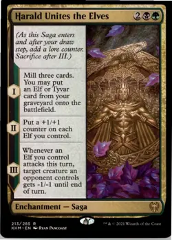 Harald Unites the Elves R Kaldheim 213 NM - Image 1