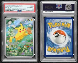 Pikachu (Paldea Adventure Chest) Holo Pokemon Scarlet & Violet Black Star PSA 10 - Image 3