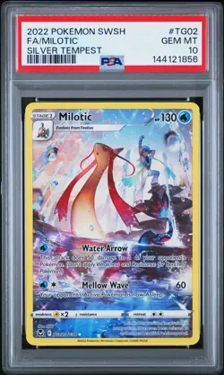 2022 POKEMON SWORD & SHIELD SILVER TEMPEST #TG02 FULL ART/MILOTIC PSA 10 - Image 1