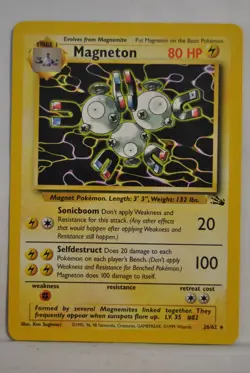 Pokemon Fossil Regular Magneton 26/62 - LP - Image 1