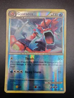 Red Gyarados Shiny 123/123 Heartgold & Soulsilver Holo MP Pokemon TCG SWIRL - Image 1
