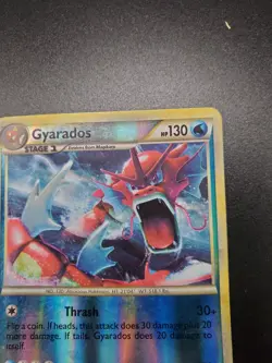 Red Gyarados Shiny 123/123 Heartgold & Soulsilver Holo MP Pokemon TCG SWIRL - Image 3