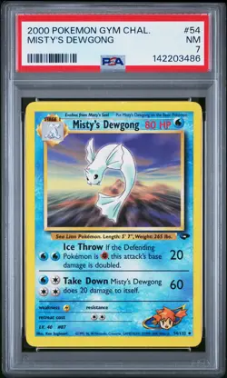 142203486 Misty's Dewgong 2000 Pokemon Gym Challenge #54 PSA 7 - Image 1