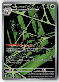 Team Rocket's Spidops ⭐ 187/182 Holo Destined Rivals Pokemon NM - Image 1
