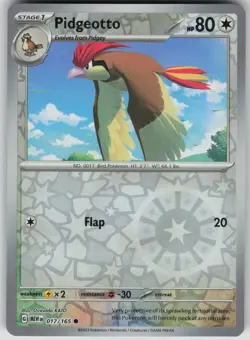 Pokemon TCG Pidgeotto Common Reverse Holo SV: Scarlet & Violet 151 017/165 - Image 1