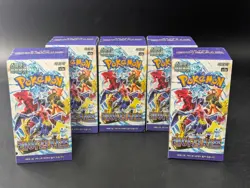 Lot of (5) Pokemon Scarlet & Violet sv3a Raging Surf Korean Booster Boxes Sealed - Image 1