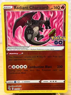 Pokemon GO Radiant Charizard 011/078 Radiant Rare Pokemon NM/M - Image 1