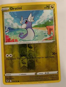 Dratini 129/195 Silver Tempest Pokemon Reverse Holo Foil Nice! - Image 1