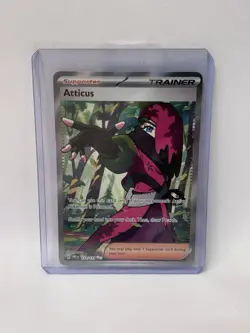 Atticus 133/131 Ultra Rare Full Art Trainer Prismatic Evolutions Pokemon TCG - Image 1