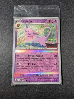 Espeon Obsidian Flames Best Buy Promo SEALED Reverse Holo 086/097 Pokemon - Image 1