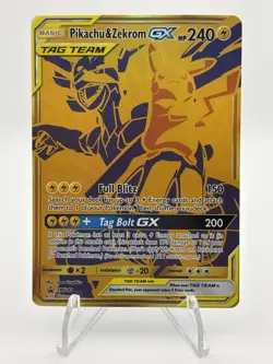 Pikachu & Zekrom GX SM248 Black Star Promo Tag Team Full Art Pokemon (Read Desc) - Image 1
