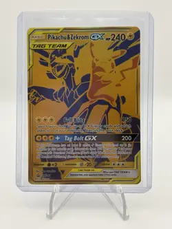 Pikachu & Zekrom GX SM248 Black Star Promo Tag Team Full Art Pokemon (Read Desc) - Image 3