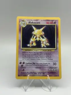 1999 Alakazam 1/102 Base Set Holo Rare Pokemon TCG Card MP - Image 1