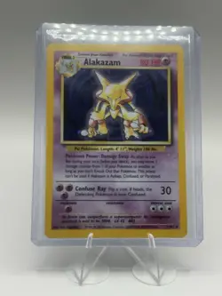 1999 Alakazam 1/102 Base Set Holo Rare Pokemon TCG Card MP - Image 3