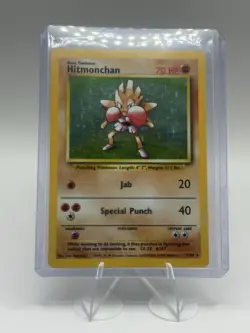 Pokemon TCG Hitmonchan Base Set Holo Unlimited Rare Card 7/102 LP Condition - Image 3
